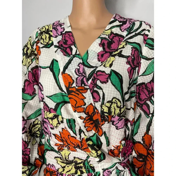 Roller Rabbit Jorales Bibianna wrap Dress size M knee length floral - Picture 5 of 10